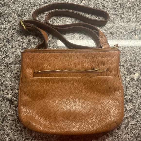 Fossil Brown Leather Crossbody Bag - Picture 1 of 5
